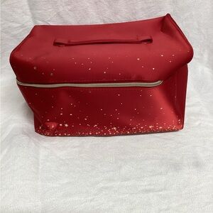 Elegant Red Women's Bag with Gold Accents